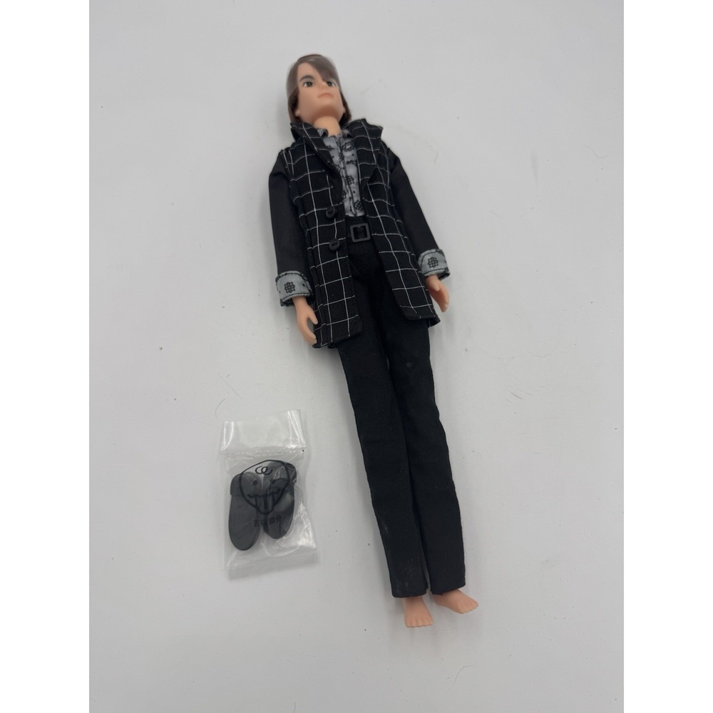 New Male Fashion Doll - Black Checked Suit